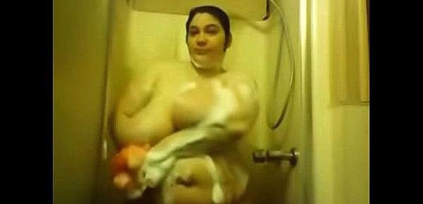  bbw solo shower webcam